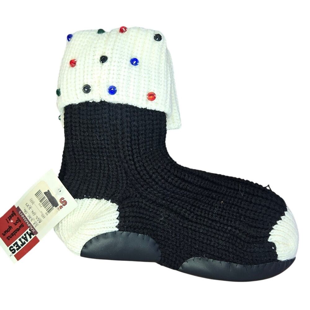 Vintage Mates Polka Dot Socks with Leather Heel Patches - Picture 2 of 7